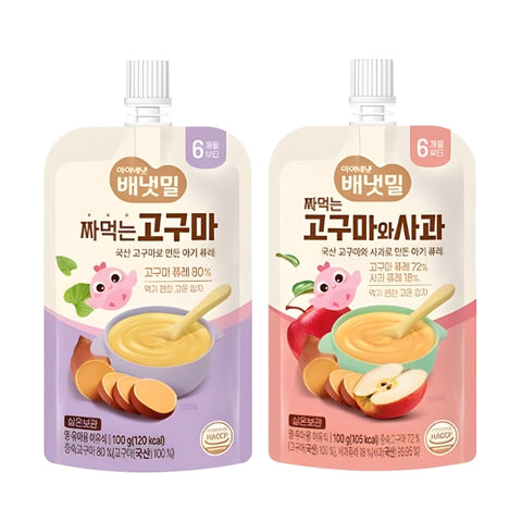 Ivenet Sweet Potato & Sweet Potato Apple Puree pouch Set