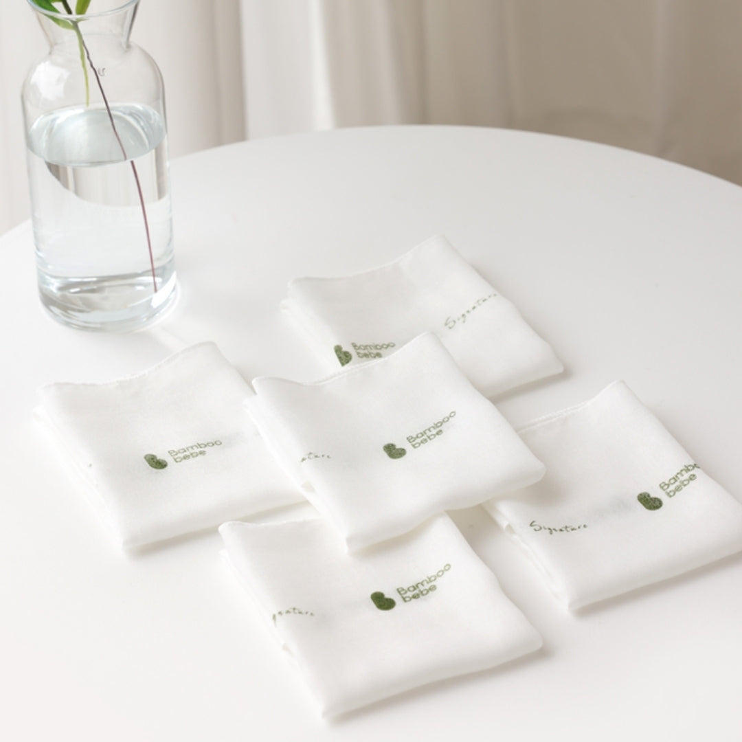 Bamboo Bebe Signature Gauze Handkerchief - Pure (10sheets)