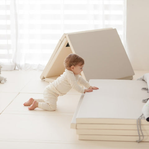 GGUMBI Licoco Clean Roll Mat - Cream White (252x140x4cm) + High Guard Baby Room (12pcs) - Set