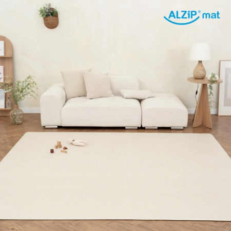 Alzip Linen Living Room Mat L (Large Size) - Linen Beige (2 mat set)