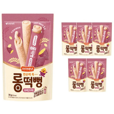 Ivenet Long Rice Puff (Purple Sweet Potato) - 6ea