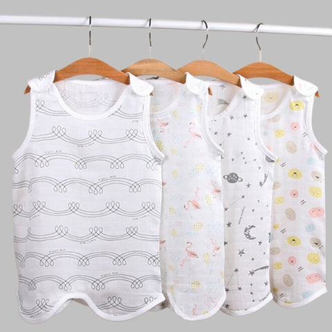 Organic Boom Bamboo Gauze Sleeping Vest - Potato 100