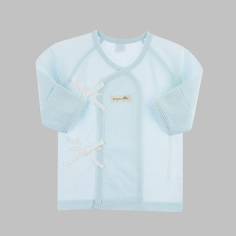 Organic Boom Cotton Mesh Newborn Babyshirt - Mint