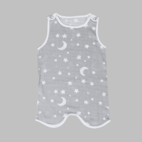Organic Boom Moonstar Bamboo Gauze Sleeping Vest - Gray Size 110