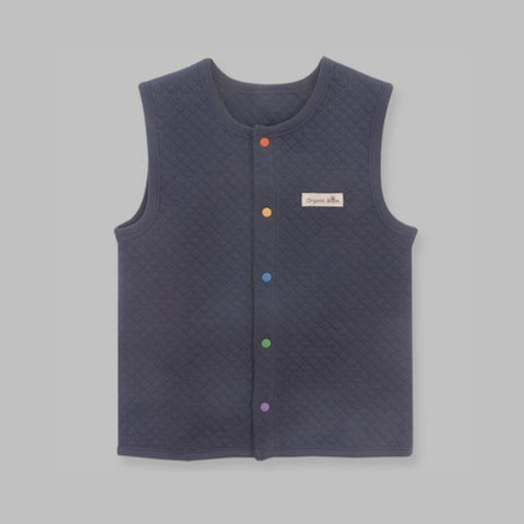 Organic Boom Thermal Vest - Deep Blue Smile Size 100